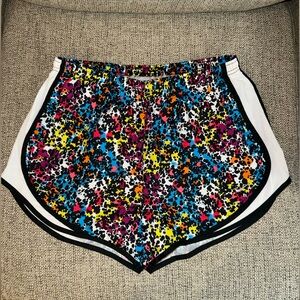 Multicolor Splatter Nike Dri-Fit Tempo Shorts (large)